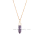 Charming Natural Amethyst Jewelerry Hexagonal Gold Chain Necklace Pendant